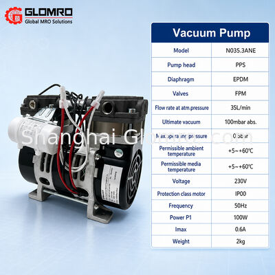 BAXIT N035.3ANE Oil-free Diaphragm Vacuum Pump, 35L/min Laboratory Gas Sampling Negative Pressure Pump