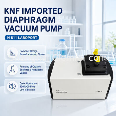 KNF N811KT.18 耐化学性ダイヤフラム真空ポンプ 真空ろ過用PTFEコーティングダイヤフラム
